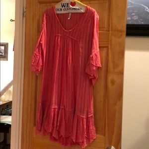 Orange/peach bohemian style summer dress